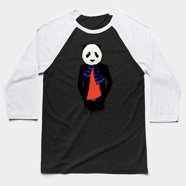 Classy Panda Baseball T-Shirt by siamdousel